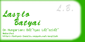 laszlo batyai business card